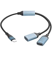 JSADZKJ USB C Y-Splitter Cable Type C Male to Dual USB A Female 2.0 Cable USB Type C OTG Nylon Br...