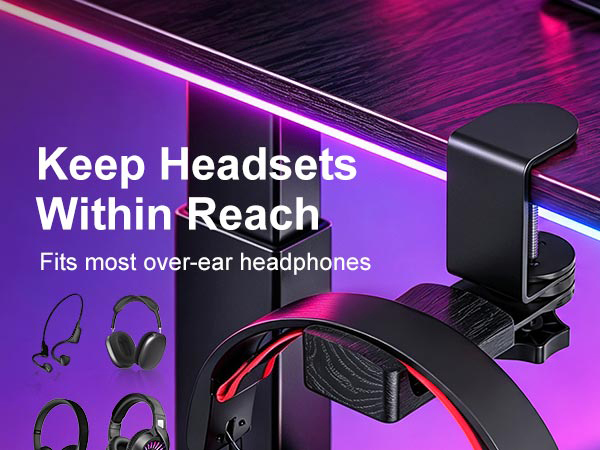 Keep Headsets Within Reach Fits most over-ear headphones