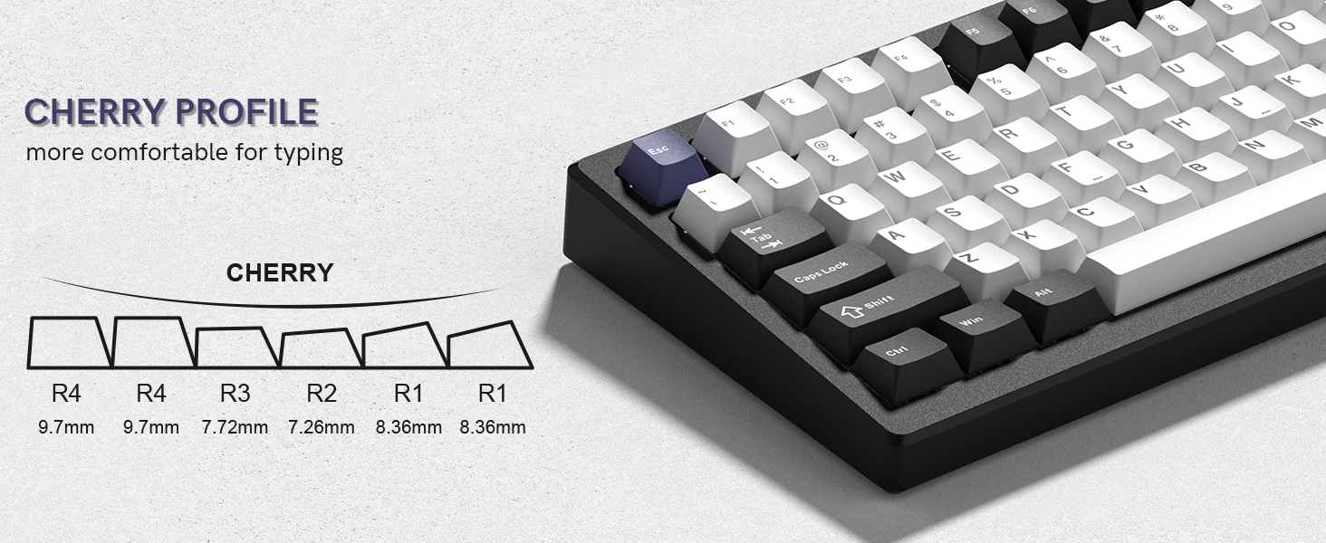 Double Shot PBT Keycaps Set 138 Keys, Cherry Profile Custom Keycaps