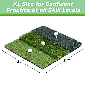 gosports golf triturf hitting mat indoor outdoor home golfing practice driving range tee off grass