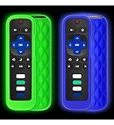(Pack of 2) Remote Cover Case for Roku TV Remote Control/Silicone Protective Sleeve Skin - Glow i...