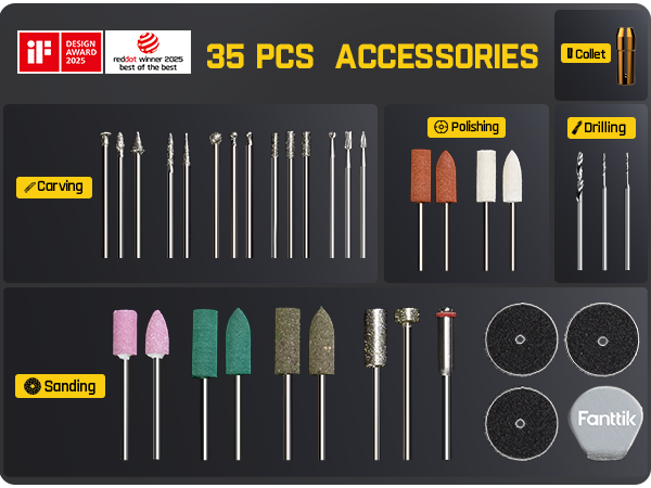Fanttik F2 Master Mini Cordless Rotary Tool Kit 4V