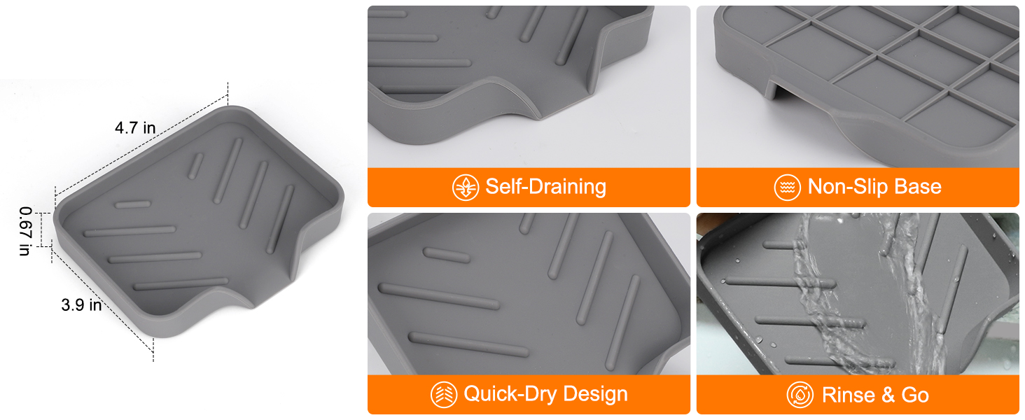 soap holder with drain