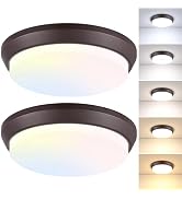 13 inch 5CCT Flush Mount Ceiling Light Fixtures, 36W 4000LM LED Ceiling Lights for Bedroom, Kitch...