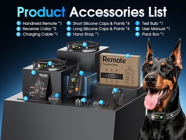 Dog Shock Collar 2 Dogs, training collar with remote