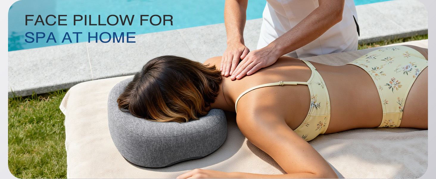 A-Pce Face Down Pillow Massage Headrest for Bed