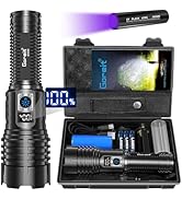 Goreit Flashlights LED High Lumens Rechargeable, 250000 Lumens XHM77.2 Super Bright Flash Light U...