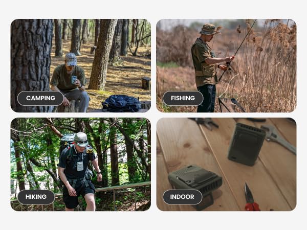 Claymore Clip Fan Rechargeable Hands-Free Clip USB-C Charging Camping, Hiking, Outdoor Use