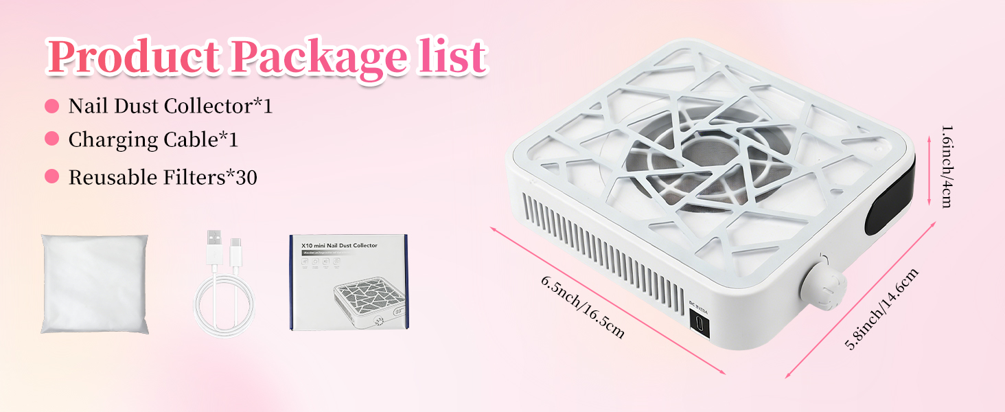 nail fan dust collector