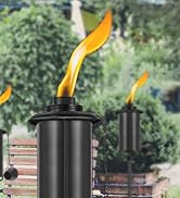 ZSZMFH 3 Pack Metal Torch for Outside, 16oz Outdoor Metal Torch Garden Décor,59-Inch Upgraded Cit...