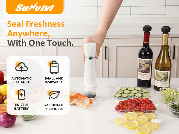 Sunvivi Portable Vacuum Sealer Machine: Food Storage Preservation