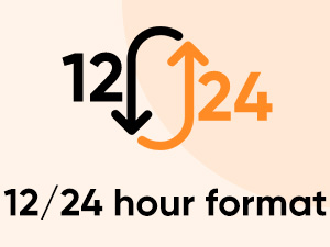 alarm clock supports military time and standard time format