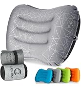 Crisonky Camping Pillow - Inflatable Pillow - Travel Pillows for Backpacking &amp; Airplane, Lumbar S...