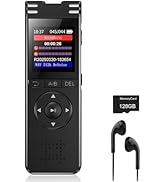 128GB Voice Recorder Upgraded Digital Voice Activated Recording with Premium Noise Reduction, Dic...