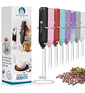 Powerful Milk Frother Handheld Foam Maker, Mini Whisk Drink Mixer for Coffee, Cappuccino, Latte, ...