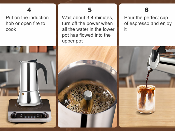 stainless steel moka