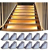 VOLISUN Solar Step Lights Outdoor Waterproof, LED Outdoor Stair Lights, Solar Step Light for Outs...