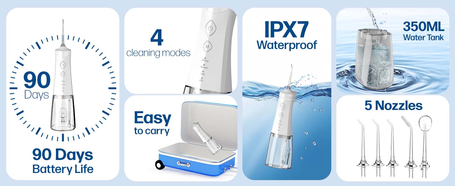 Water Dental Flosser Cordless