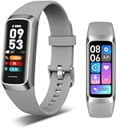 Fitness Tracker, 24/7 Heart Rate Blood Oxygen Blood Pressure Body Temp Monitor Sleep Calorie Trac...