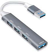 USB Hub 4-Port USB Hub Ultra-Slim Data USB Splitter Portable Aluminium Alloy Mini USB Hub Extensi...