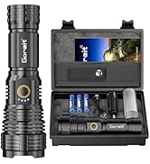 Flashlights LED High Lumens Rechargeable, Goreit 20,000 Lumens XHP70.2 Super Bright Flashlight, F...