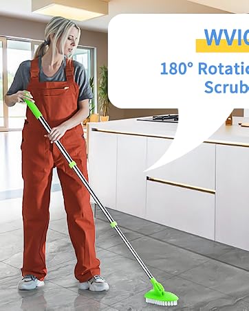 Scrub Cleaning Brush with Long Handle 35&amp;#39;&amp;#39;