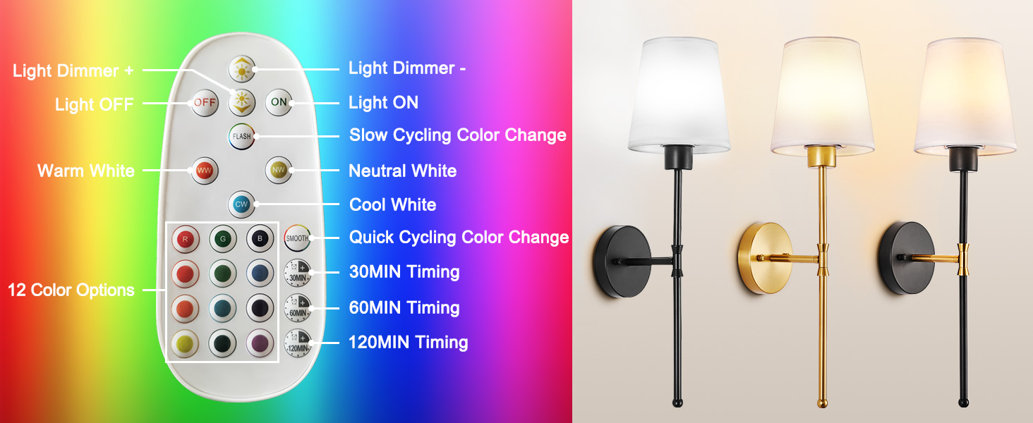 the battery sconces will remember your last color and brightness settings