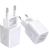 European Wall Charger, Vifigen 2-Pack USB 2.1AMP Universal Europe Charger Block Dual Port Plug Co...