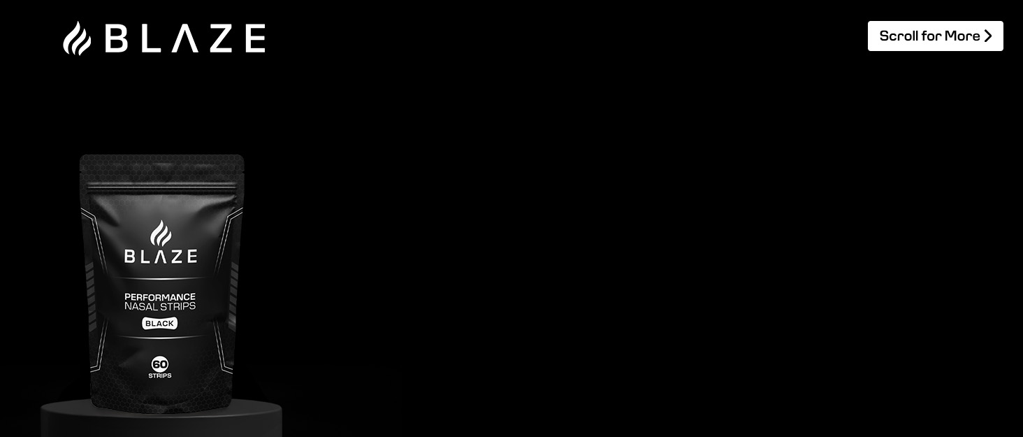 Black packaging displayed on a dark background. Helps promote better nasal breathing and sleep.