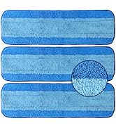 ZHAYAO 3 Pack Microfiber Cleaning Pads for Bona Mop, Reusable Microfiber Mop Pads for 18 Inch Mop...