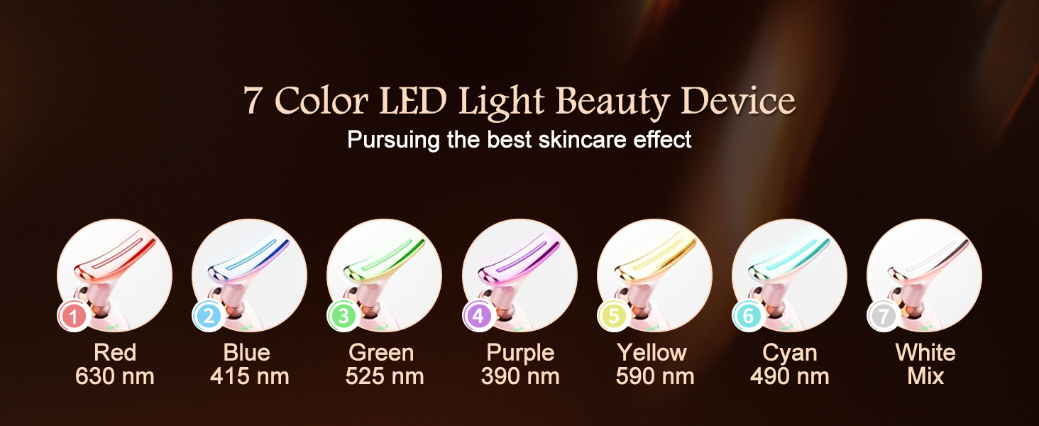 7 Color Face and Neck Massager for Skin Care
