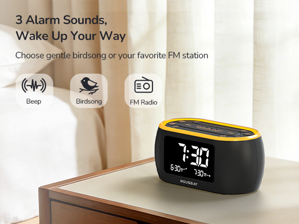 Phone-Free Wake-up with Dual Alarm Clock