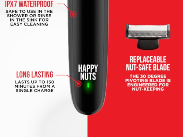 happy nuts ballber male men mens man groomer trimmer body pubic hair trimmer groin