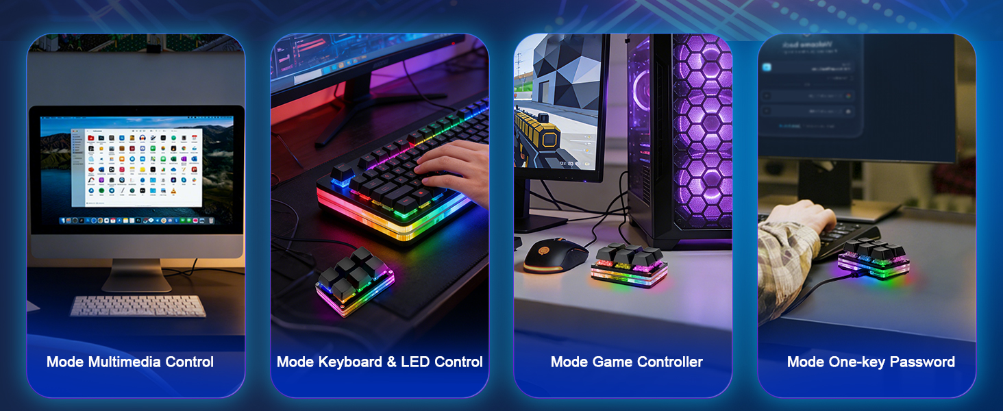 6 KEY MINI KEYBOARD GAMING KEYPAD MECHANICAL OSU KEY PAD CHERRY AXIS