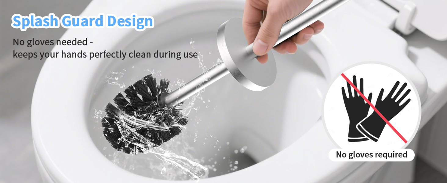 toilet brush and holder set long handle stainless farmhouse matte decorative black silver gold
