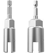 2 Pack 1/4" Hex Shank,Power Wing Nut Driver Set,Slot Wing nuts Drill Bit Socket Wrenches Tools Se...