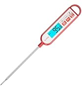 Digital Instant Read Meat Thermometer Waterproof Food Thermometer with 5.1 inch Long Probe for Fo...