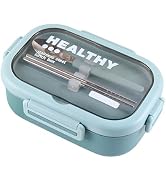 Ausenzup Stainless Steel Lunch Box, 2 Compartment Bento Box for Adults, Easy to Clean, Leak-Proof...