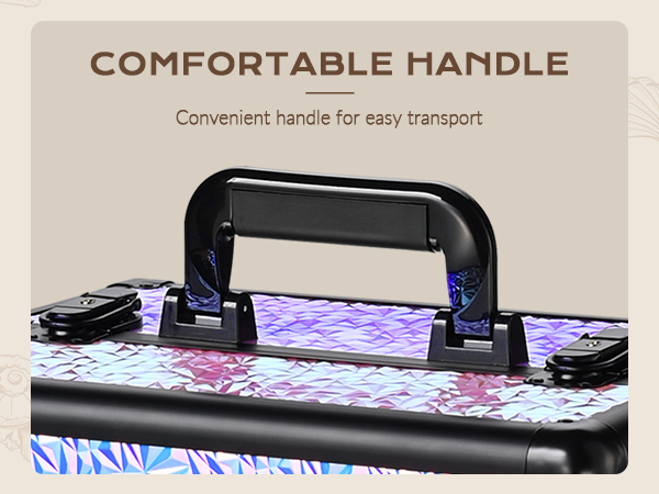 BYOOTIQUE Rolling Makeup Train Case 4in1 Cosmetic Trolley Organizer Travel Case