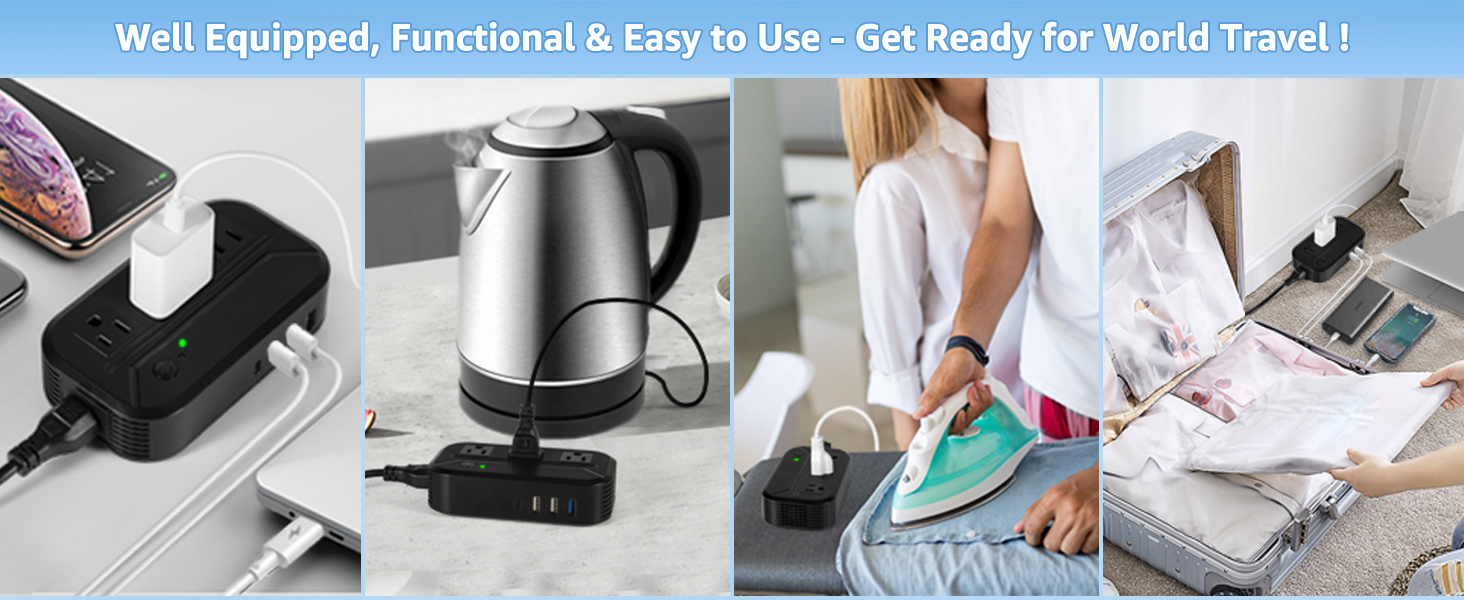 power converter adapter combo