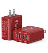40W USB C Charger Block, 2-Pack 4-Port Type C Fast Charging Brick Dual PD&amp;QC Wall Plug Adapter Po...