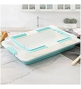 Spmarkt Baking Sheet Pan with Lid, 15inch*10inch Non-Stick Ceramic-Coating Sheet Cake Pan with li...