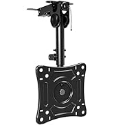 MOUNTUP Folding Under Cabinet TV Mount - Flip Down &amp; Swivel TV Bracket Fits 13-32