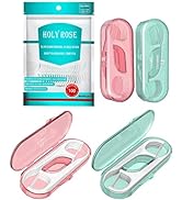 Holy Rose Small Dental Floss Pick Dispenser,Portable Case with Floss Sticks,High Toughness Dental...