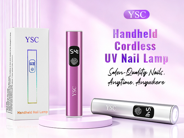 YSC handheld uv light for gel nails flash cures all soft gels for home salon manicure