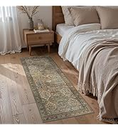 GENIMO 2x5 Runner Rugs for Hallway, Machine Washable Non Slip Vintage Rugs, Low Pile Lightweight ...