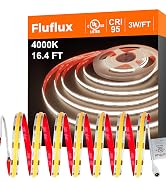 4000K COB LED tape light 16.4ft, 5m spool, 3W/FT, 282 lumens/ft, CRI 95, 24Volt, UL Listed, Cuttable