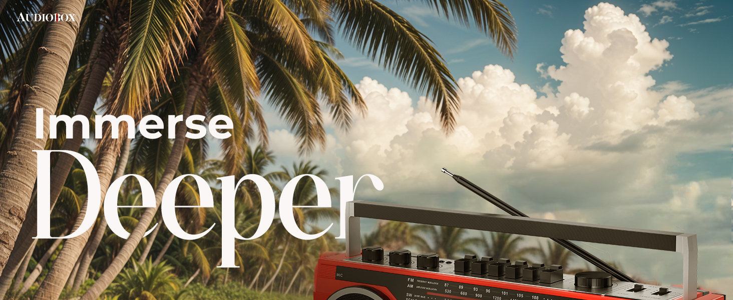 boombox speaker bluetooth handle box bass deep gym outdoor boom loud portable audio speakersoutdoor