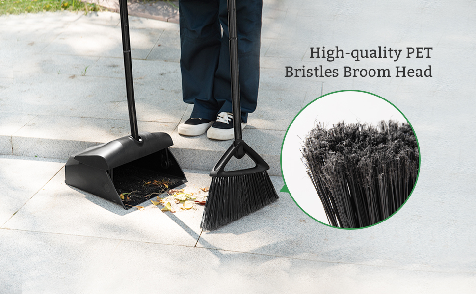 Broom and Dustpan Combo Special Split-end Bristle Technology