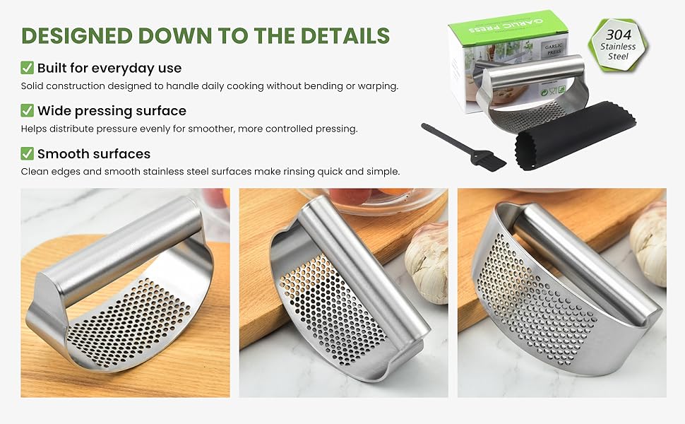 Stainless Steel Garlic Press Rocker
